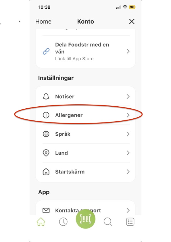 Foodstr får personliga inställningar – med möjlighet att ange allergier